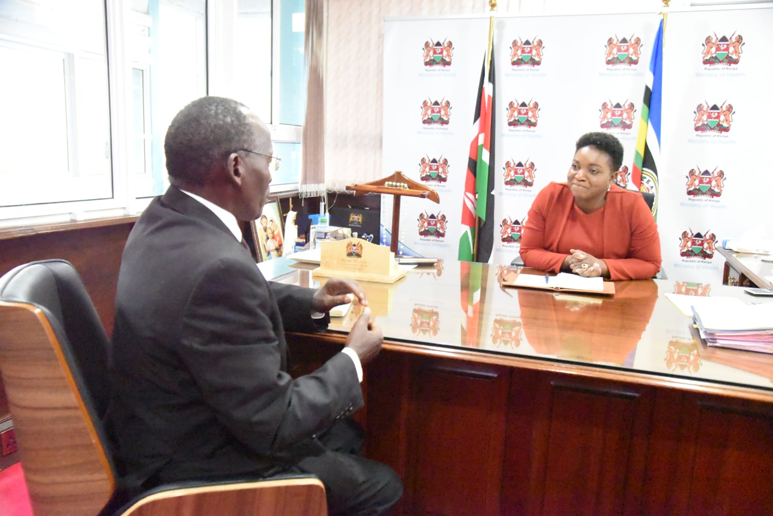 Chairperson Of Kenya Hospital Authority Trust Fund Pays Courtesy Call On Cabinet Secretary For Health.