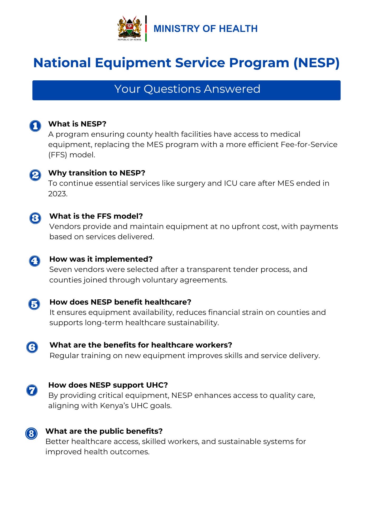National Equipment Service Program Factsheet