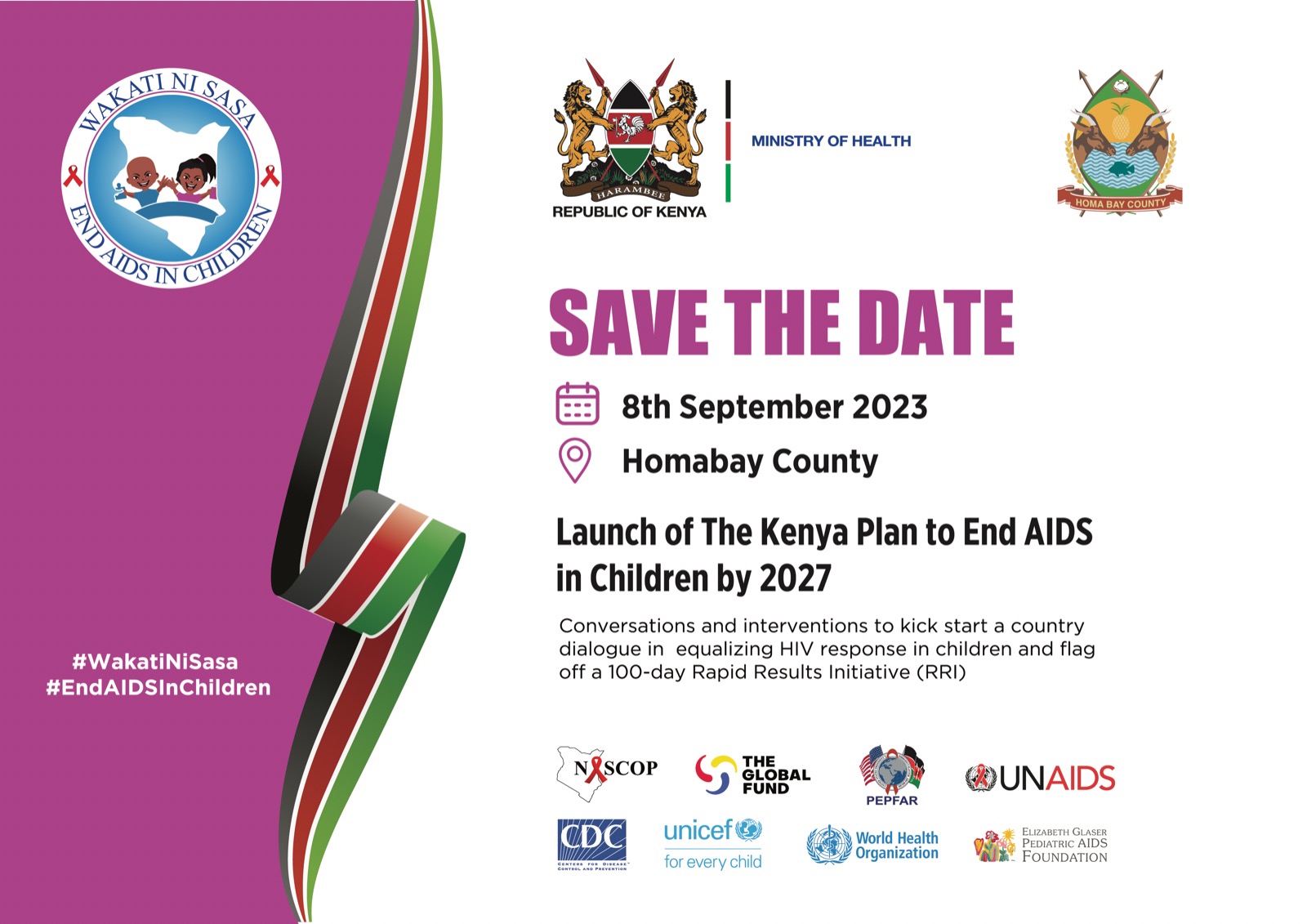 Launch Of The Kenya Plan To End AIDS In Children By 2027