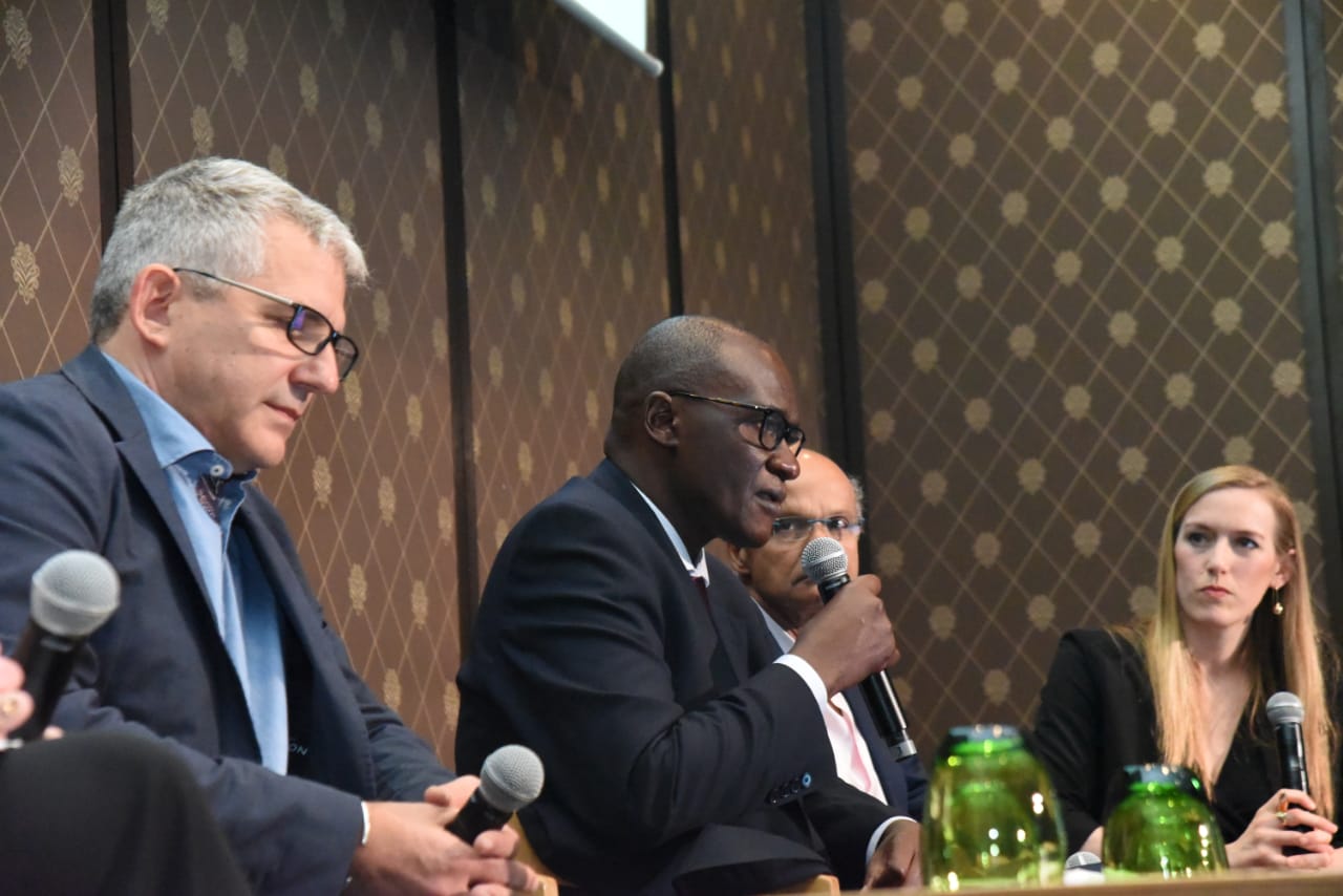 Dr. Patrick Amoth in a panel discussion held at a Side Event of the World Health Assembly (WHA)