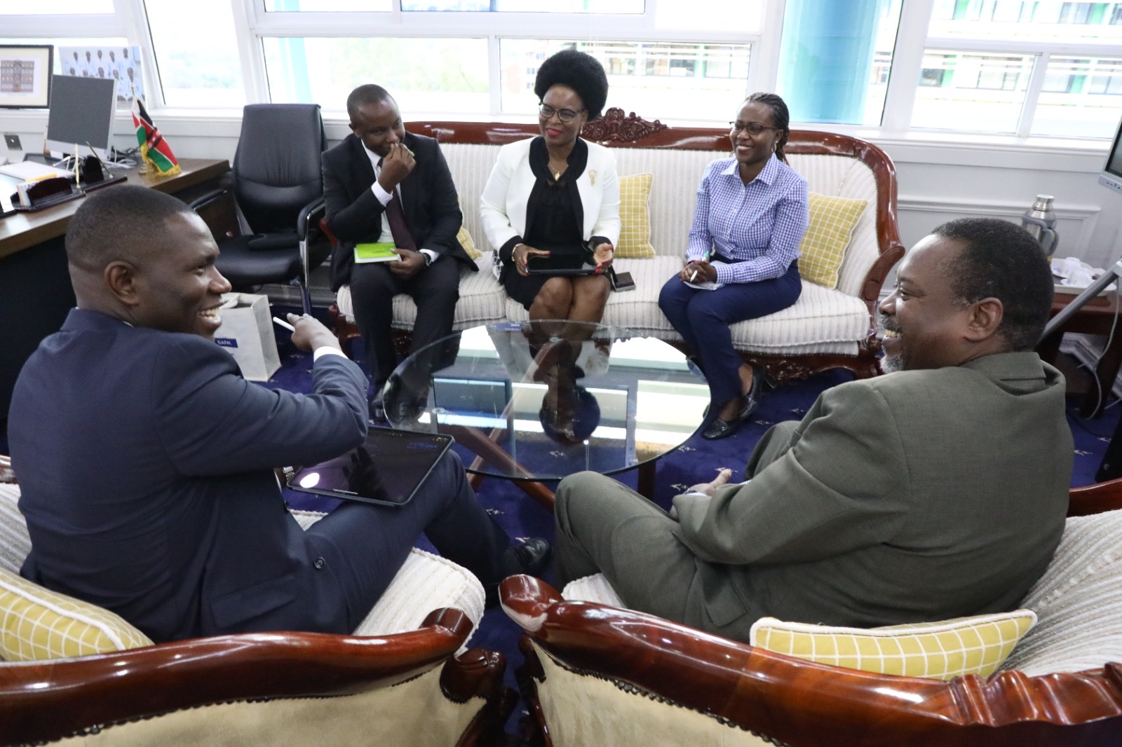 Dr. Ouma Oluga Hosts KCB Bank Delegation to Discuss Strategic Collaboration in Healthcare Financing