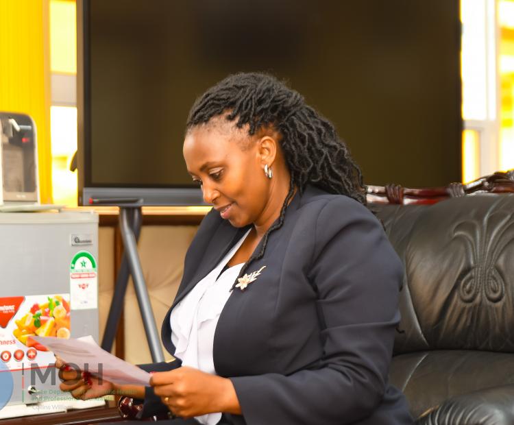 Principal Secretary, State Department for Public Health and Professional Standards Mary Muthoni Muriuki HSC  apprised on  Amref Kenya scope of support for the TB Programme