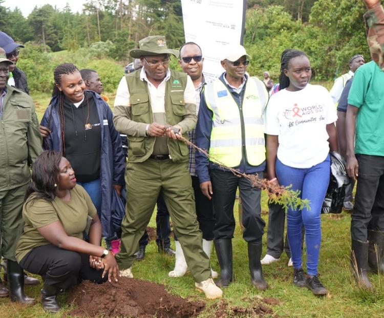 PS Kimtai Leads National Tree Planting Day Activity in Elgeyo Marakwet