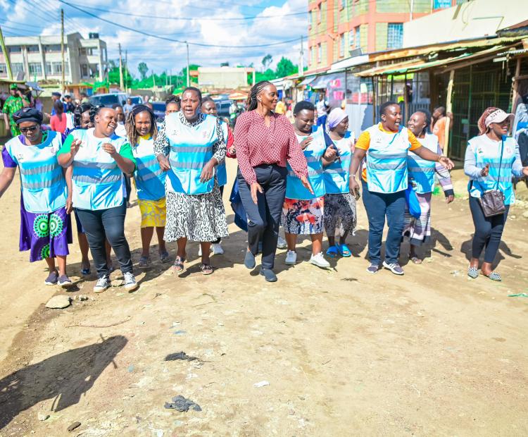 Community Health Promoters championing SHA Registration, PS Muthoni