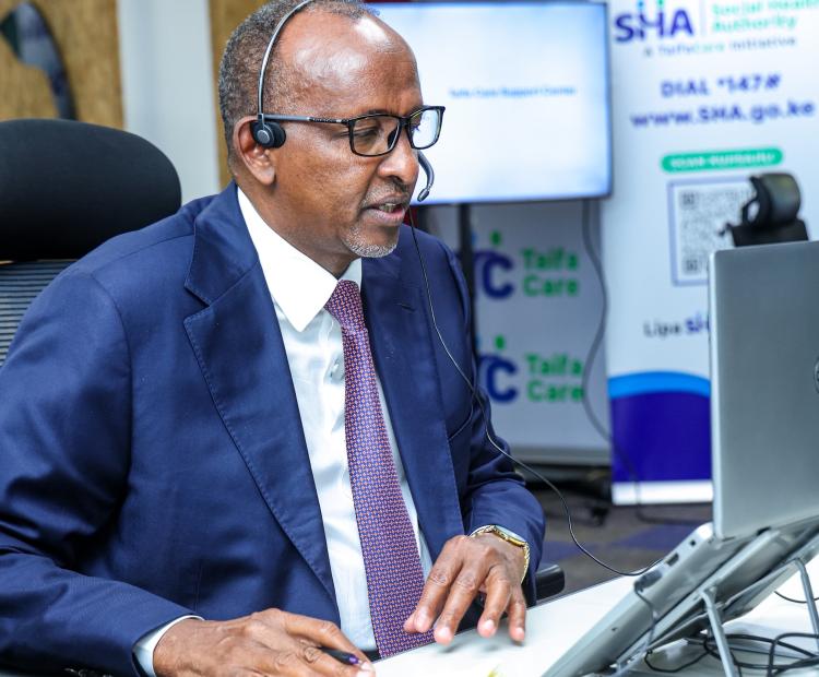 CS Duale Visits TaifaCare Support Centre, Hub of 147 Hotline