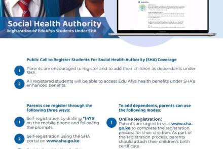 Registration of EduAfya Students Under SHA